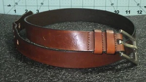 vintage Dockers 1035 genuine leather L 36" long total belt 1 3/16 wide 2 keepers - Picture 1 of 3