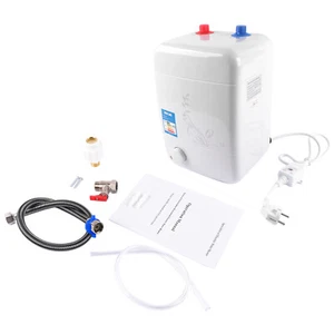 8L Elektrischer Durchlauferhitzer Warmwasserspeicher für Küche Schlafzimmer Bad - Bild 1 von 17