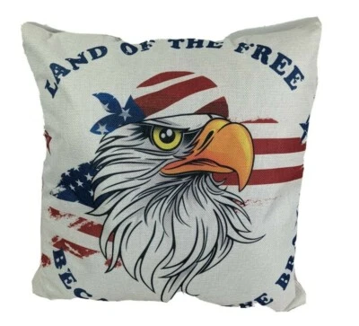 Nueva almohada patriótica casera de águila de granja nueva sin etiquetas Foto 1 de 4