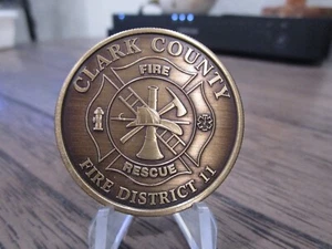 Clark County Fire District 11 Las Vegas NV Fire Chiefs Challenge Coin #648T - Bild 1 von 7