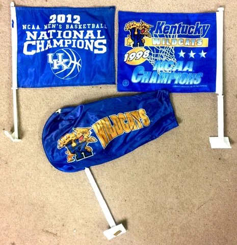 Vintage UK Kentucky Wildcats Car Flag Lot of 3 Cover