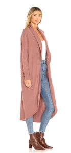 Cárdigan Free People Beach Cuddle Up Longline en Tinte Cactus Rosa Rosa Hobo Talla S - Imagen 1 de 8