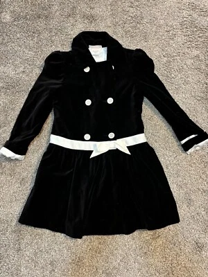 American Girl Coat Sz 10 Black Velveteen Dress Like Your Doll Edwardian Jacket - Изображение 1 из 4