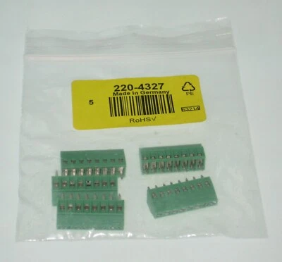 5pcs ╍ 8way 2.54mm PCB Screw Terminals ╍ PHOENIX CONTACT MPT 0.5/8 ╍ RS 5 pack - Image 1 of 3