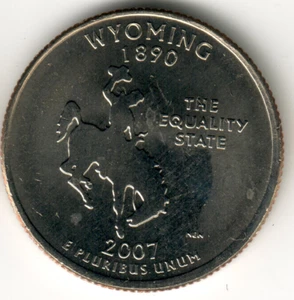 USA - 2007P - Washington ¼ $ - Wyoming - Uncirculated - Picture 1 of 2