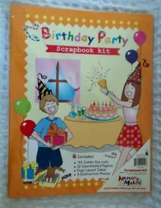 Memory Makers Scrapbooking BIRTHDAY PARTY KIT 54 Die Cuts Paper Layout Photo NEW - Imagen 1 de 5