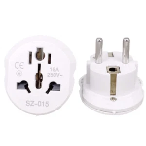 16A Universal EU Travel Adapter Euro Converter UK US AU To EU AC Power Socket - Afbeelding 1 van 10