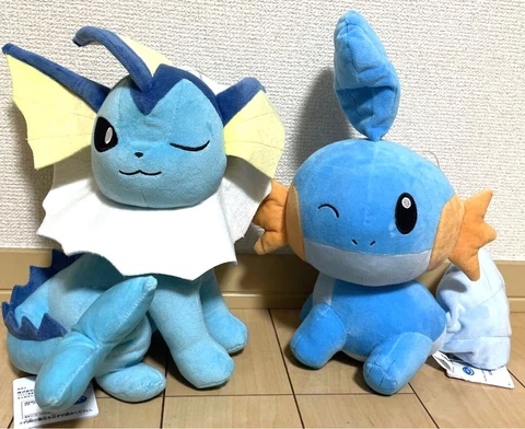 Pokemon Hopepita Plush Vaporeon Mudkip Pocket Monsters Banpresto Prize 23cm 9.1" Cover