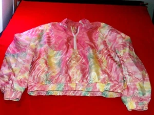 Chaqueta cortavientos Look Sport para mujer rosa tinte cremallera bolsillo M arco iris - Imagen 1 de 7