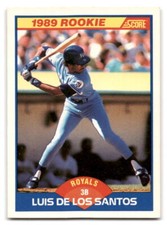 Luis De Los Santos 1989 Score #648 Kansas City Royals BASEBALL