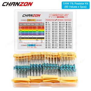 300x ✅ Widerstände SET Widerstand Sortiment BOX 0,25W ¼ Metallschicht Metallfilm - Bild 1 von 7