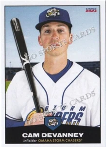 2024 Omaha Storm Chasers Cam Devanney RC Rookie Royals Minor Card - Picture 1 of 1