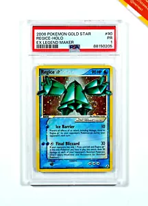 Pokemon PSA 1 Regice Gold Star #90 Holo Ex Legend Maker 2006 English - Foto 1 di 3