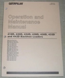 CATERPILLAR 416D 420D 424D 428D 430D 432D BACKHOE OPERATION MAINTENANCE MANUAL - Picture 1 of 5