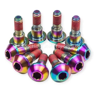 10x Yamaha YZF R1M 15-21 Rainbow Titanium Front Disc Rotor Bolts Screws - Picture 1 of 3