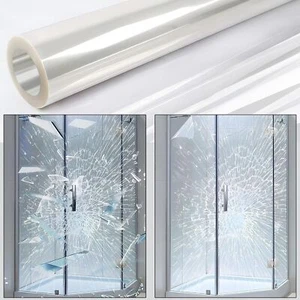 5m Clear Security Self-Adhesive Window Film Glass UV Protection Anti Shatter - Picture 1 of 19