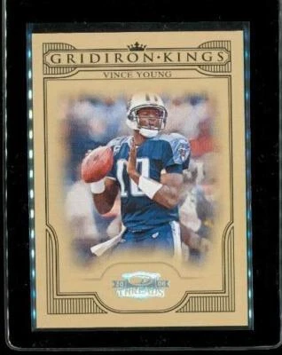 2008 DONRUSS THREADS GRIDIRON KINGS Football Card PGK-15 VINCE YOUNG Titans /250 - Image 1 of 2