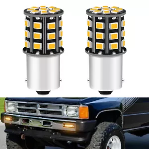2Pcs Amber LED Front Turn Signal Light Bulbs For 1984-1989 Toyota 4Runner Pickup - Picture 1 of 5