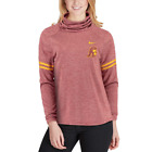 NWT Nike Women's USC Trojans Vault Sleeve Striped Funnel Neck Sweatshirt Heather