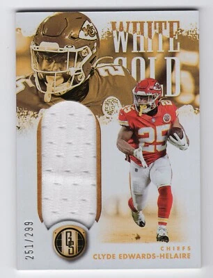 2022 PANINI GOLD STANDARD CLYDE EDWARDS-HELAIRE JERSEY SP # 251/299 CHIEFS WHITE - Image 1 of 2