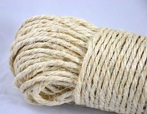 20 Meter Wäscheleine Sisal Seil Strick Leine geflochten Natur Naturfaser Katze - Bild 1 von 2
