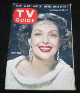 1959 TV GUIDE Dec 26-Jan 1 HOLIDAY ISSUE Loretta Young BOBBY DARIN (LIKE NEW) - Picture 1 of 3