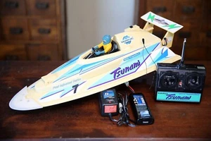 Vintage Radio Shack RC Tsunami Speed Boat wave jumper control for Parts Repair - Picture 1 of 12