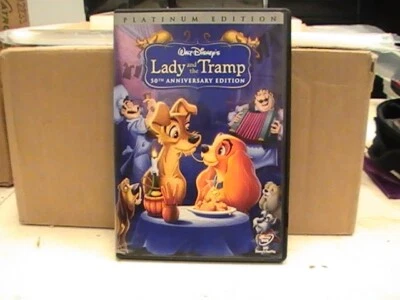 LADY AND THE TRAMP 1955 2 DVD 50th Platinum Ed Walt Disney Lady Dogs Animated G - Image 1 of 4