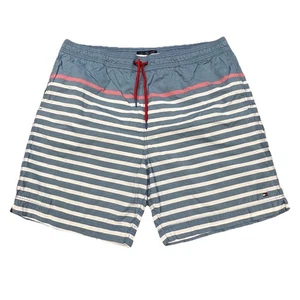 Tommy Hilfiger Hombres Corto 2XL Azul Blanco Rojo Clásico Rayas Bañador Tabla - Imagen 1 de 11