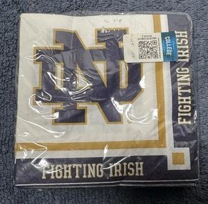 Notre Dame Fighting Irish University College Sports Party Luncheon Napkins - Picture 1 of 2