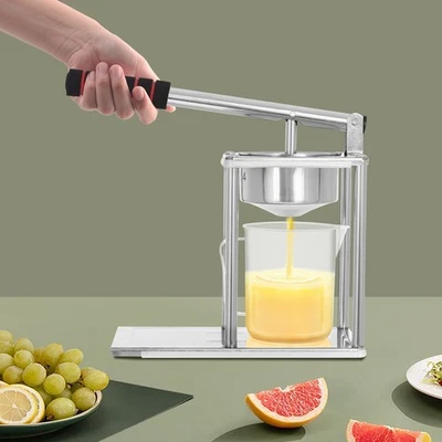 Manual Hand Flat Press Orange Lemon Juicer Fruit Squeezer Press Machine SUS304 - Immagine 1 di 4