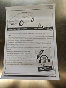 Nissan Note E12 2013 - Dedicated 13 Pin Towbar Electrics Wiring Kit NEW - Picture 1 of 2