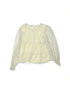 Wonder Nation Girls Ivory Long Sleeve Blouse 7 - Picture 1 of 2