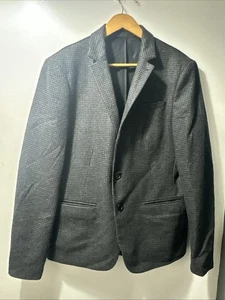 Allsaints Forty Luxury Wool Men Dark Grey Classic Jacket Blazer Size 40 - Picture 1 of 9