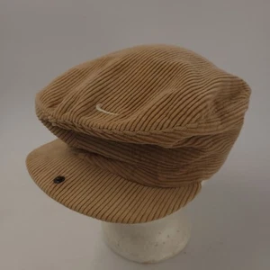 Vintage 90's Nike Corduroy Swoosh Logo Golf Newsboy Hat Cap Sz Medium - Picture 1 of 12