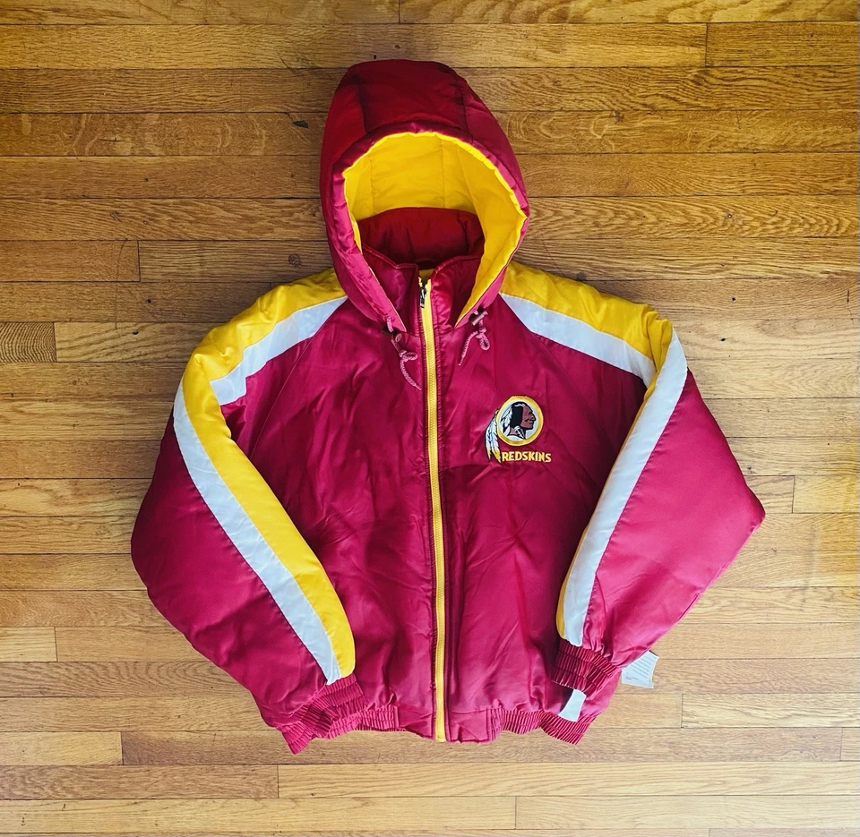 Abrigo acolchado vintage Game Day Washington Redskins grande para hombre Foto 1 de 4
