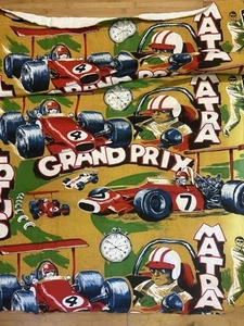 Rare Vintage 50s 60s Grand Prix Racing Fabric Formula Car Indie 500 - Picture 1 of 3