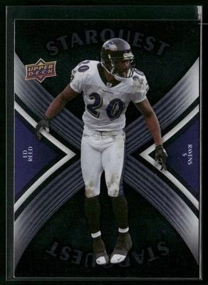 Ed Reed 2008 Upper Deck #SQ12 StarQuest Silver Board Baltimore Ravens - Image 1 of 2