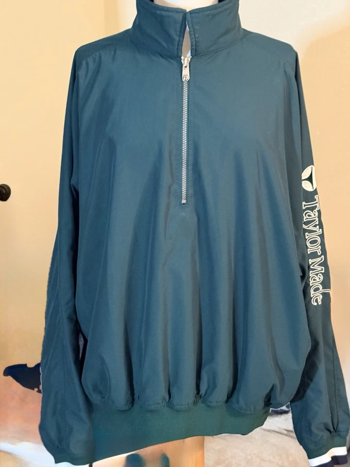 Cortavientos Cazador Verde 1/4 Cremallera Hecho Taylor Vintage Talla XL Foto 1 de 4