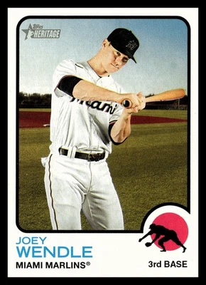 2022 Topps Heritage Joey Wendle #198 - Image 1 of 2