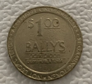 BALLY'S PARK PLACE HOTEL CASINO $1 GAMING TOKEN. NOT LEGAL TENDER. PRE OWNED. - Picture 1 of 2