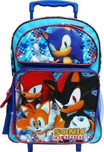 Sonic the Hedgehog 16" Rolling Large School Backpack - Picture 1 of 3