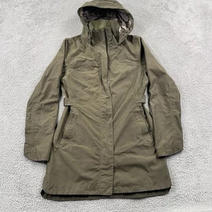 The North Face Laney Trench Jacket Womens Large Military Green Camo Lined Hooded - Picture 1 of 16