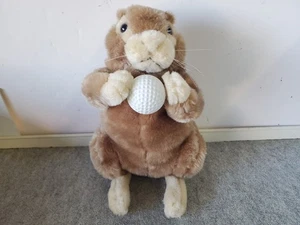 Caddyshack Typ GOPHER haltender Ball Golfschläger Kopfbedeckung Driver Plüsch - Bild 1 von 12