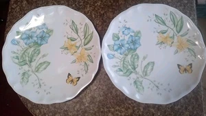 Juego de 2 PLATOS DE CENA de melamina Lenox BUTTERFLY MEADOW SIN DEFECTOS - Imagen 1 de 5