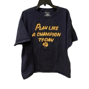 Champion Notre Dame Irish Football TShirt Play Like A Champion XL College - Picture 1 of 5
