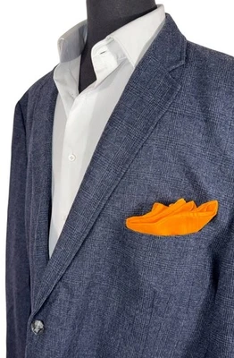 CHAQUETA GRANDE Y ALTA JOSEPH ABBOUD AZUL FRANELA A CUADROS TALLA 4XLT 50L Foto 1 de 4