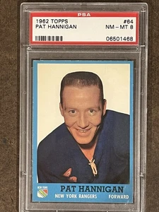 1962 Topps HK #64 PSA 8 Pat Hannigan Rangers 64 Nice! - Picture 1 of 2