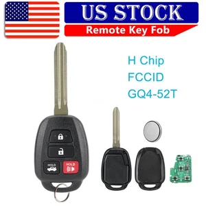 For 2014 2015 2016 2017 2018 2019 Toyota Remote Key Fob 315Mhz H Chip GQ4-52T - Picture 1 of 7