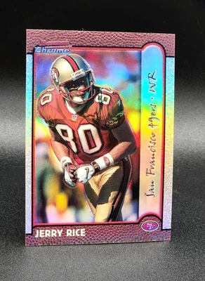 Jerry Rice 1999 Bowman Chrome Refractor #120 Scarce! Sharp! San Francisco 49ers - Image 1 of 2